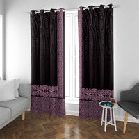 New Zealand Maori Kowhaiwhai Window Curtain Mawhero Maui and Mangopare