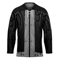 New Zealand Maori Kowhaiwhai Hockey Jersey Pango Maui and Mangopare LT9 Unisex Black - Polynesian Pride