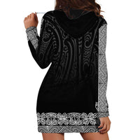 New Zealand Maori Kowhaiwhai Hoodie Dress Pango Maui and Mangopare
