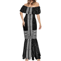 New Zealand Maori Kowhaiwhai Mermaid Dress Pango Maui and Mangopare