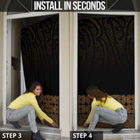 New Zealand Maori Kowhaiwhai Door Cover Parauri Maui and Mangopare - Polynesian Pride