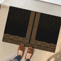 New Zealand Maori Kowhaiwhai Rubber Doormat Parauri Maui and Mangopare LT9 - Polynesian Pride