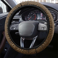 New Zealand Maori Kowhaiwhai Steering Wheel Cover Parauri Maui and Mangopare LT9 - Polynesian Pride
