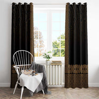 New Zealand Maori Kowhaiwhai Window Curtain Parauri Maui and Mangopare