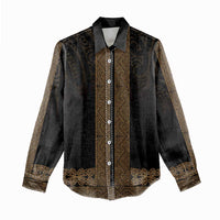 New Zealand Maori Kowhaiwhai Women Casual Shirt Parauri Maui and Mangopare