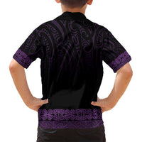 New Zealand Maori Kowhaiwhai Family Matching Puletasi and Hawaiian Shirt Waiporoporo Maui and Mangopare LT9 - Polynesian Pride