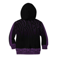New Zealand Maori Kowhaiwhai Kid Hoodie Waiporoporo Maui and Mangopare