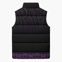 New Zealand Maori Kowhaiwhai Sleeveless Puffer Jacket Waiporoporo Maui and Mangopare - Polynesian Pride