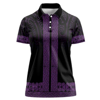 New Zealand Maori Kowhaiwhai Women Polo Shirt Waiporoporo Maui and Mangopare