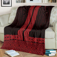 New Zealand Maori Kowhaiwhai Blanket Whero Maui and Mangopare LT9 - Polynesian Pride