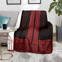 New Zealand Maori Kowhaiwhai Blanket Whero Maui and Mangopare LT9 - Polynesian Pride
