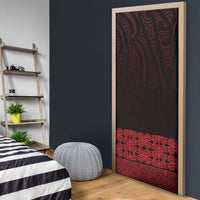 New Zealand Maori Kowhaiwhai Door Cover Whero Maui and Mangopare - Polynesian Pride