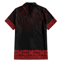 New Zealand Maori Kowhaiwhai Family Matching Off Shoulder Maxi Dress and Hawaiian Shirt Whero Maui and Mangopare