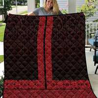 New Zealand Maori Kowhaiwhai Quilt Whero Maui and Mangopare LT9 Red - Polynesian Pride