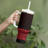 New Zealand Maori Kowhaiwhai Tumbler With Handle Whero Maui and Mangopare