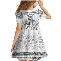 Custom Fiji Black Fern Family Matching Mermaid Dress and Hawaiian Shirt Maori Warroir with Fijian Masi Pattern