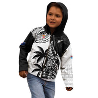 Custom Fiji New Zealand Kid Hoodie Maori mix Tapa Pattern Version
