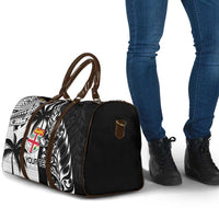 Fiji New Zealand Rugby Personalised Travel Bag Maori and Tapa Pattern - Polynesian Pride
