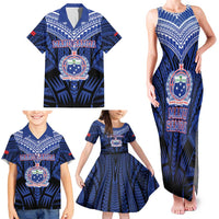 Custom Manu Samoa Sevens Rugby Family Matching Tank Maxi Dress and Hawaiian Shirt Samoan Tribal Tattoo