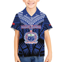 Custom Manu Samoa Sevens Rugby Hawaiian Shirt Samoan Tribal Tattoo