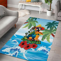 Funny Parrot Margarita Five O'clock Somewhere Area Rug