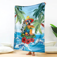 Funny Parrot Margarita Five O'clock Somewhere Blanket