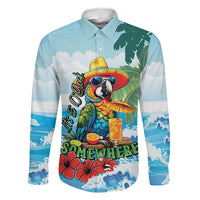 Funny Parrot Margarita Five O'clock Somewhere Family Matching Off Shoulder Short Dress and Hawaiian Shirt