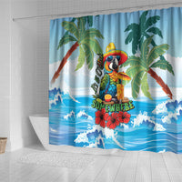 Funny Parrot Margarita Five O'clock Somewhere Shower Curtain