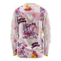 Hawaii Flamingo Hello Summer Long Sleeve Shirt Hawaiian Quilt Pattern