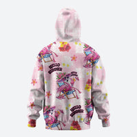 Hawaii Flamingo Hello Summer Zip Hoodie Hawaiian Quilt Pattern