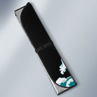 Vintage Santa Claus Surfing Summer Auto Sun Shade Mele Kalikimaka i Iulai!