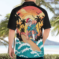 Vintage Santa Claus Surfing Summer Hawaiian Shirt Mele Kalikimaka i Iulai!