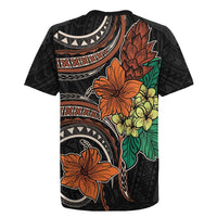 Vintage Hibiscus Pacific Floral Rugby Jersey