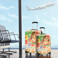 Kawaii Hula Girls Luggage Cover Aloha Hibiscus Flowers