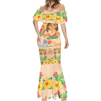 Kawaii Hula Girls Mermaid Dress Aloha Hibiscus Flowers LT9 - Polynesian Pride