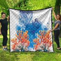 Hibiscus Turtle Tattoo Coral Reef Quilt with Polynesian Tribal LT9 - Polynesian Pride