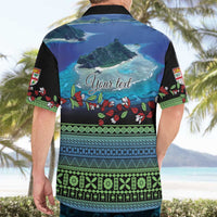 Personalised Fiji Viti Levu Hawaiian Shirt Tagimoucia and Tapa Tribal Pattern