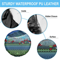 Personalised Fiji Viti Levu Spare Tire Cover Tagimoucia and Tapa Tribal Pattern