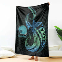 Personalised Hawaii Kure Atoll Blanket Holaniku Coral Reef with Polynesian Tribal