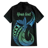 Personalised Hawaii Kure Atoll Family Matching Tank Maxi Dress and Hawaiian Shirt Holaniku Coral Reef with Polynesian Tribal