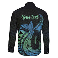 Personalised Hawaii Kure Atoll Family Matching Tank Maxi Dress and Hawaiian Shirt Holaniku Coral Reef with Polynesian Tribal