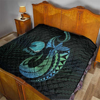 Personalised Hawaii Kure Atoll Quilt Holaniku Coral Reef with Polynesian Tribal