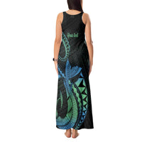 Personalised Hawaii Kure Atoll Tank Maxi Dress Holaniku Coral Reef with Polynesian Tribal