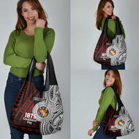 Personalised Tonga Constitution Day 1875 Grocery Bag Polynesian Tribal Tattoo