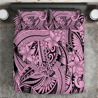 Polynesia Bedding Set Tribal Polynesian Spirit With Pink Pacific Flowers LT9 Pink - Polynesian Pride