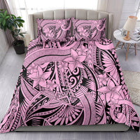 Polynesia Bedding Set Tribal Polynesian Spirit With Pink Pacific Flowers LT9 - Polynesian Pride