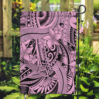 Polynesia Garden Flag Tribal Polynesian Spirit With Pink Pacific Flowers LT9 Garden Flag Pink - Polynesian Pride