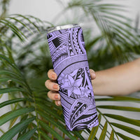 Violet Pacific Flowers Tribal Polynesian Spirit Skinny Tumbler LT9 - Polynesian Pride