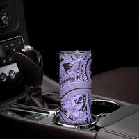 Violet Pacific Flowers Tribal Polynesian Spirit Skinny Tumbler LT9 - Polynesian Pride