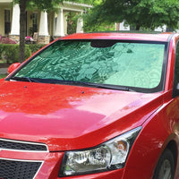 Polynesia Auto Sun Shade Hibiscus Hawaiian Tribal Tattoo Retro Green - Polynesian Pride